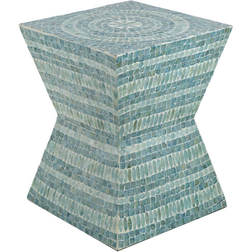 Square 17.7 inch Turquoise Stool, Square