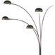 Mushroom 85 inch 40.00 watt Black Nickel and Black Arc Floor Lamp Portable Light