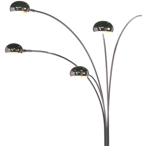 Mushroom 85 inch 40.00 watt Black Nickel Arc Floor Lamp Portable Light