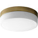 Zuri 1 Light 11.25 inch Aged Brass Flush Mount Ceiling Light