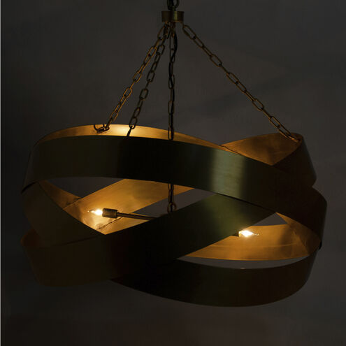 Orion 4 Light 38 inch Antique Brass Pendant Ceiling Light