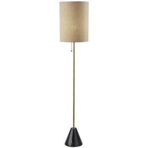 Tucker 61 inch 100.00 watt Antique Brass Floor Lamp Portable Light