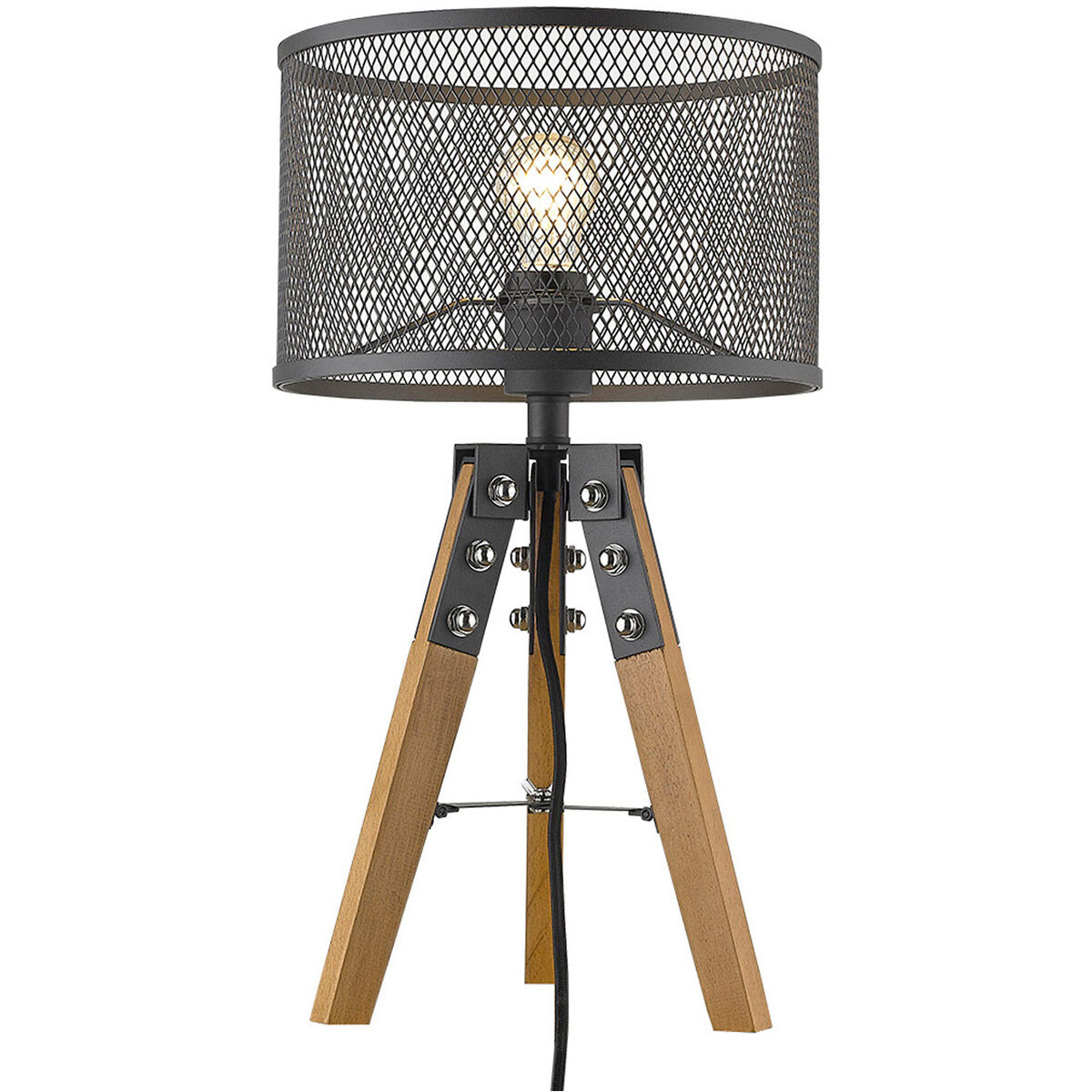 Capprice 20 inch 100.00 watt Matte Black Table Lamp Portable Light