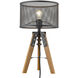 Capprice 20 inch 100.00 watt Matte Black Table Lamp Portable Light