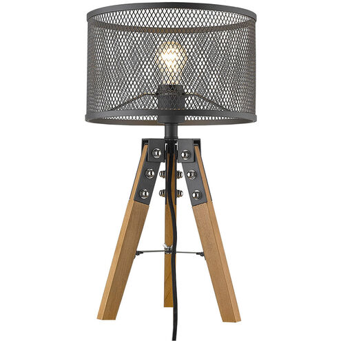 Capprice 20 inch 100.00 watt Matte Black Table Lamp Portable Light