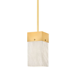 Times Square 1 Light 6 inch Aged Brass Pendant Ceiling Light, Small