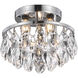 Clara 3 Light 10 inch Chrome Flush Mount Ceiling Light