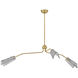 Altman 3 Light 60 inch Lacquered Brass Chandelier Ceiling Light