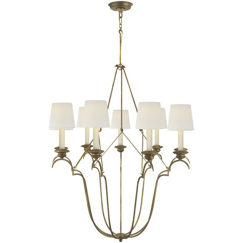Chapman & Myers Belvedere 9 Light 33 inch Gilded Iron Chandelier Ceiling Light
