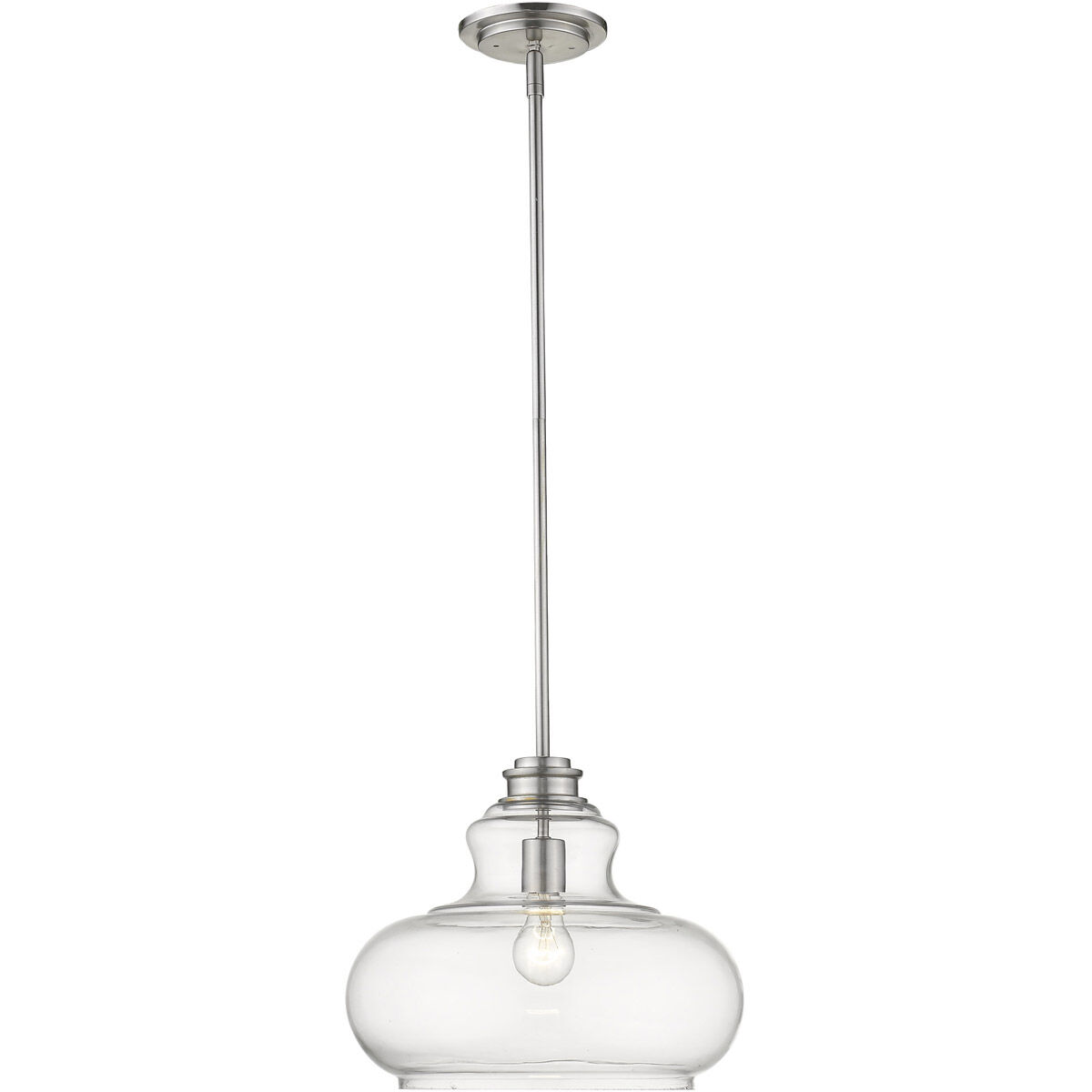 Torrel 1 Light 14 inch Satin Nickel Pendant Ceiling Light