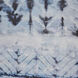 Shibori Blue with White and Antique Gold Framed Wall Art