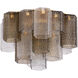 Helsinki 4 Light 18.5 inch Vintage Gold Leaf Semi Flush Ceiling Light