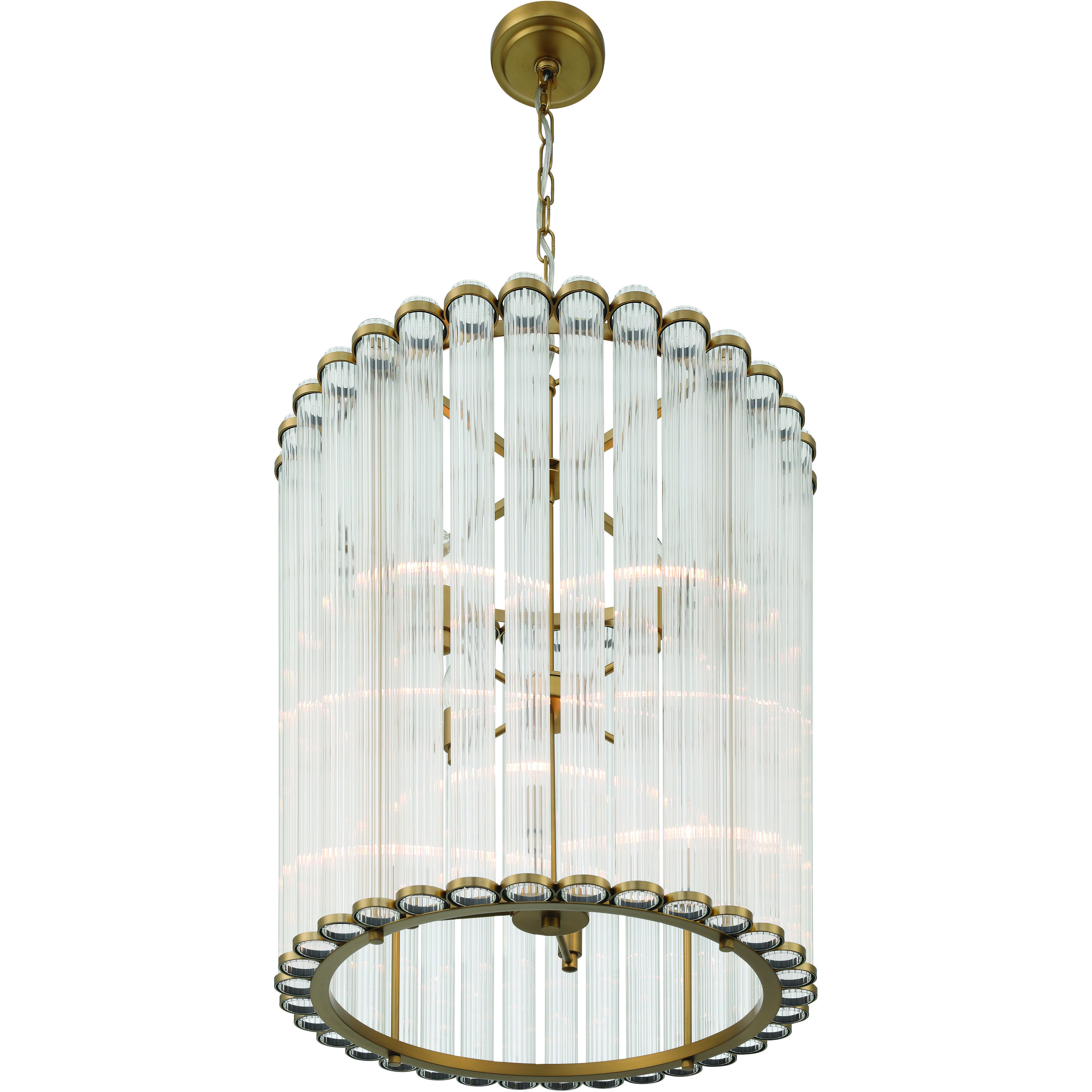 Glasbury 8 Light 22 inch Gold Chandelier Ceiling Light