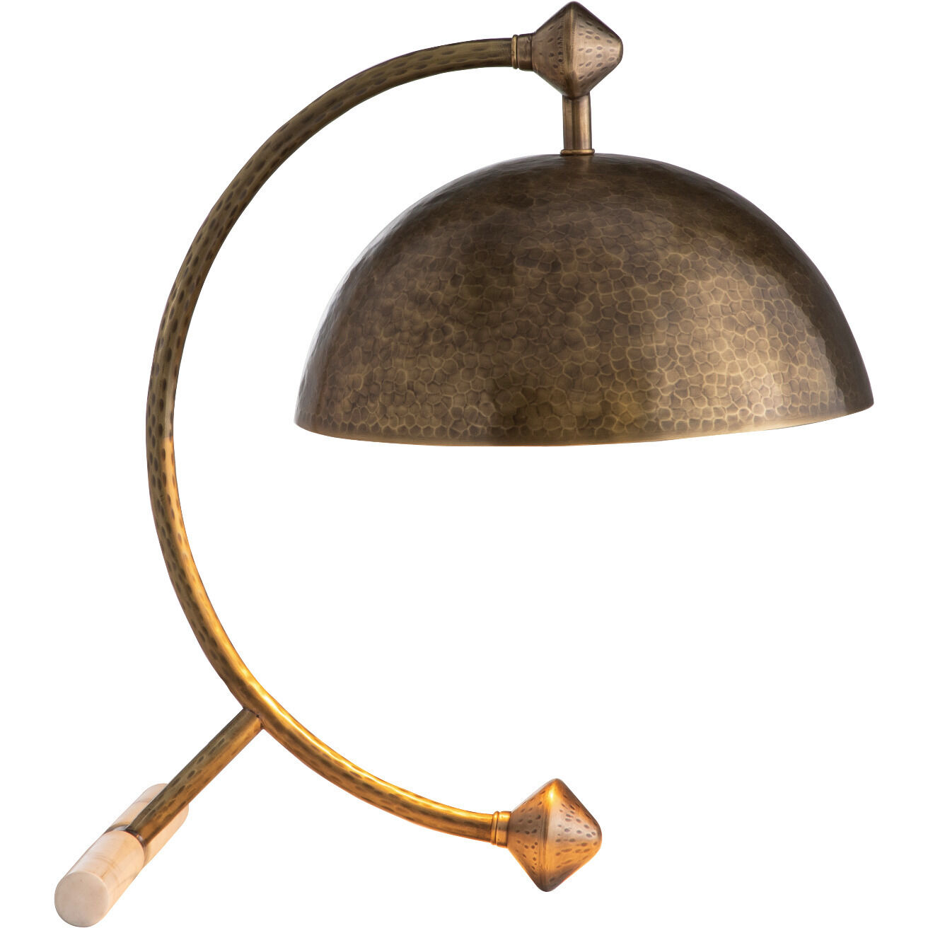 Etna 19 inch Textured Brass / Specked White Marble Table Lamp Portable Light