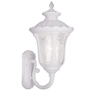 Oxford 3 Light 28 inch White Outdoor Wall Lantern