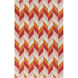 Talitha 36 X 24 inch Bright Orange, Garnet, Rose, Khaki Rug