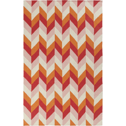 Talitha 132 X 96 inch Bright Orange, Garnet, Rose, Khaki Rug