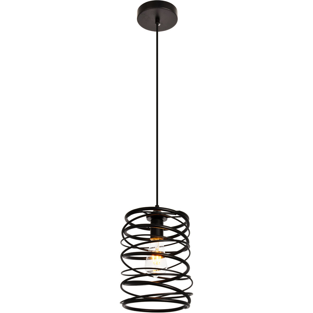 Hopper 1 Light 8 inch Black Pendant Ceiling Light