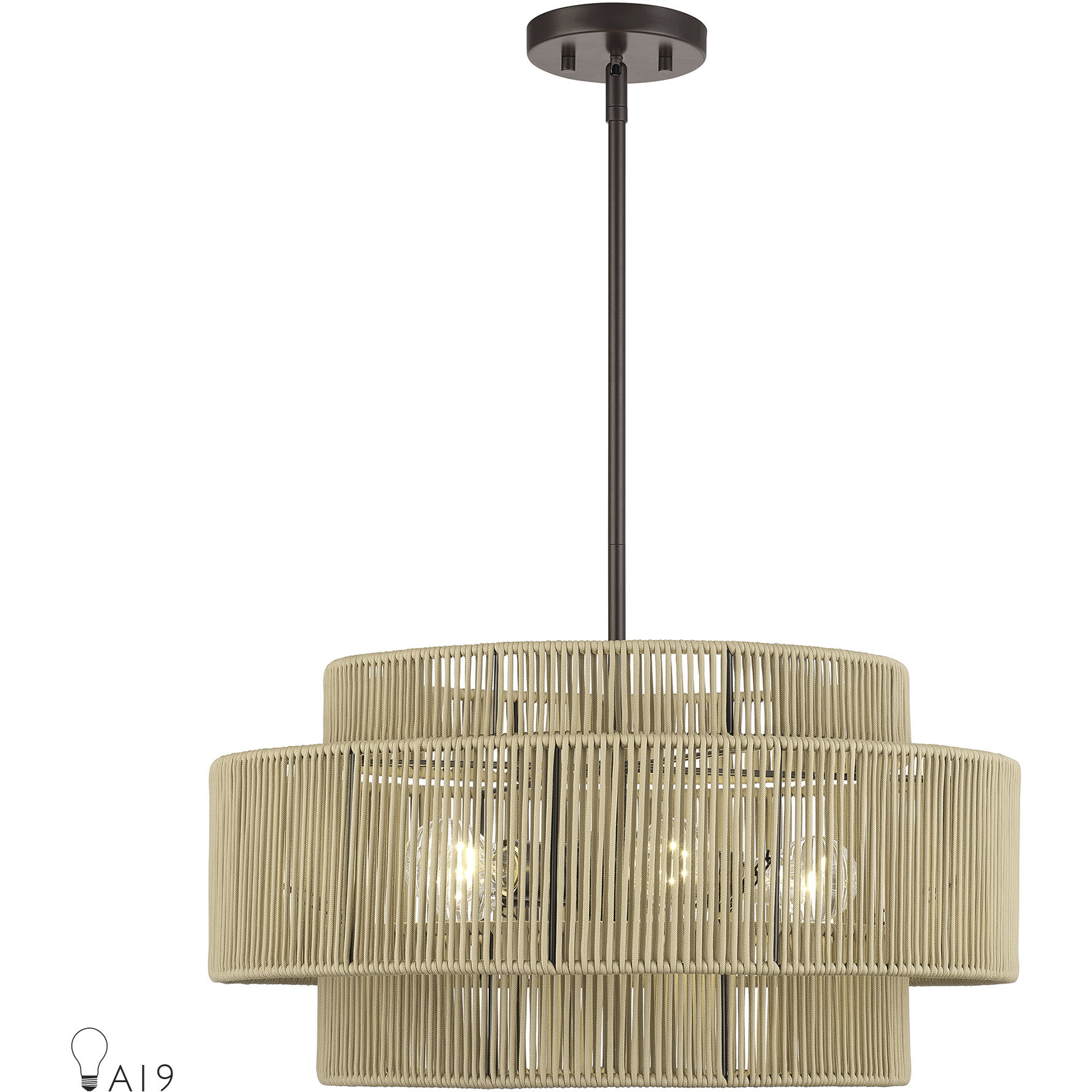 Acordia 5 Light 22 inch English Bronze Pendant Chandelier Ceiling Light