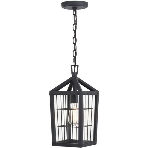 Gage LED 7 inch Volcanic Black Outdoor Pendant