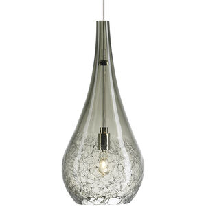 Sean Lavin Seguro 1 Light 120 Satin Nickel Low-Voltage Pendant Ceiling Light in Monopoint, Smoke Glass
