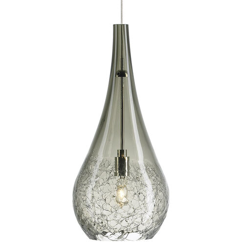 Sean Lavin Seguro 1 Light 12 Satin Nickel Low-Voltage Pendant Ceiling Light in MonoRail, Smoke Glass
