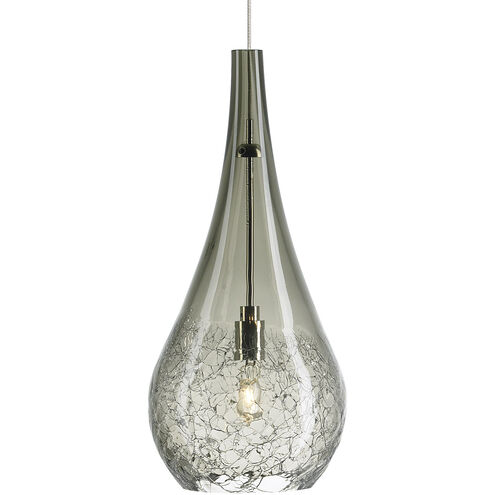 Sean Lavin Seguro 1 Light 120 Satin Nickel Low-Voltage Pendant Ceiling Light in Monopoint, Smoke Glass