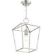 Devone 1 Light 10 inch Brushed Nickel Convertible Semi Flush/Lantern Ceiling Light