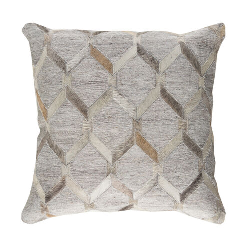 Lydia 20 X 20 inch Light Beige Pillow Cover, Square