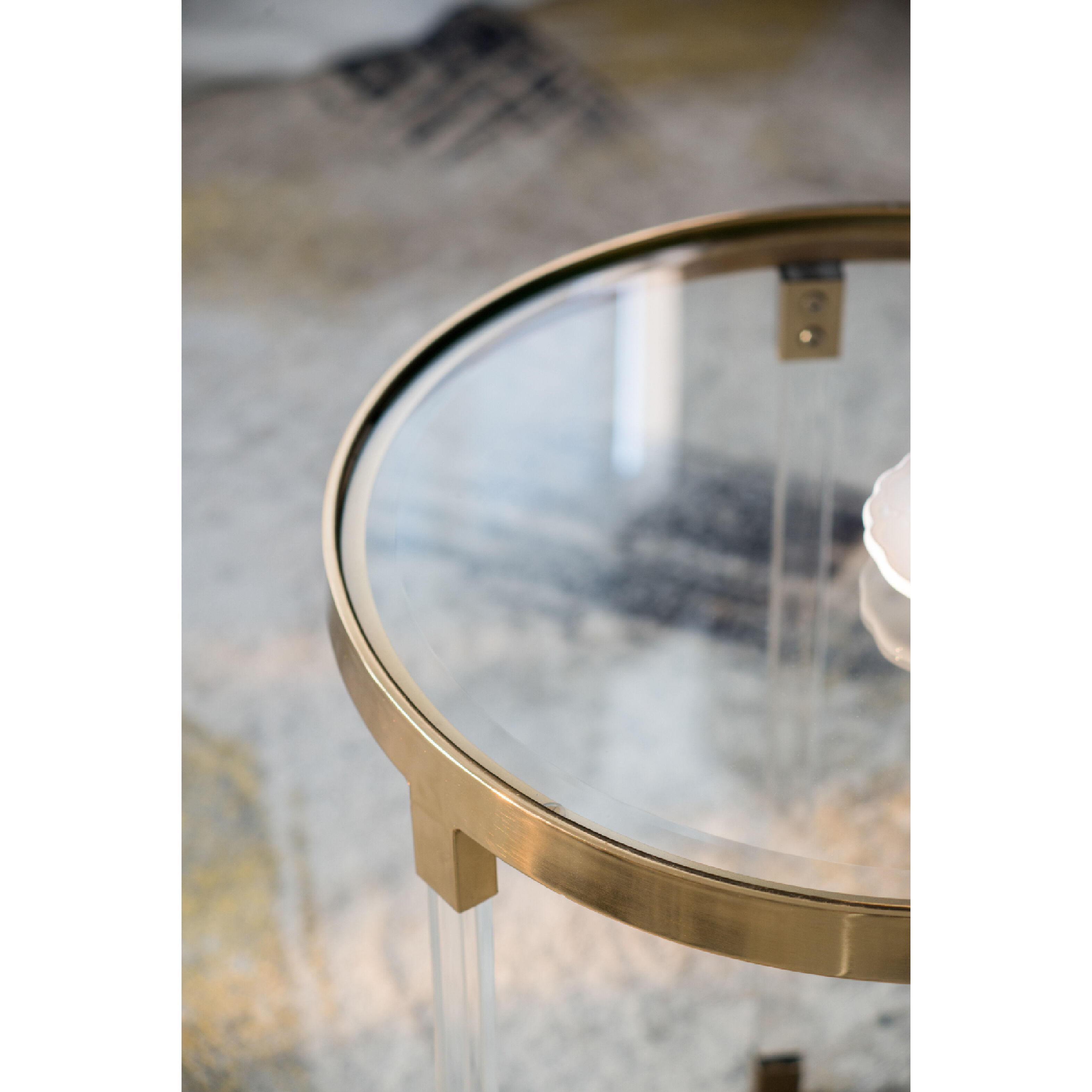 Verrill Gold/Clear Accent Table