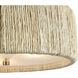 Abaca 3 Light 17 inch Satin Brass Semi Flush Mount Ceiling Light