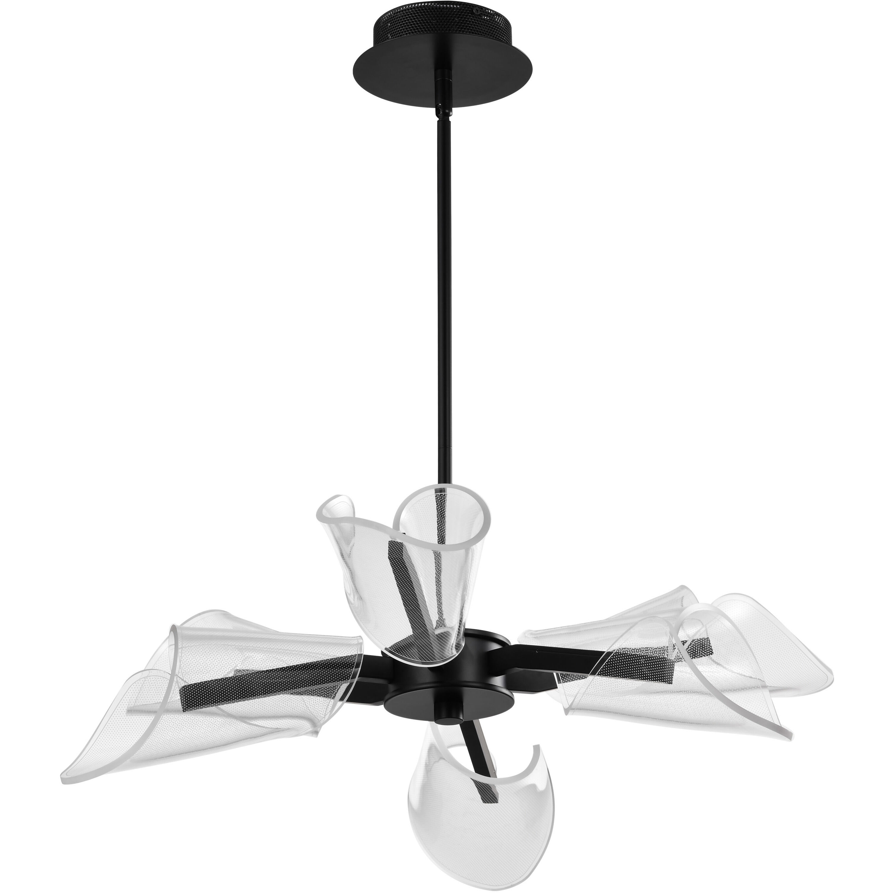 Sedona LED 28 inch Matte Black Chandelier Ceiling Light