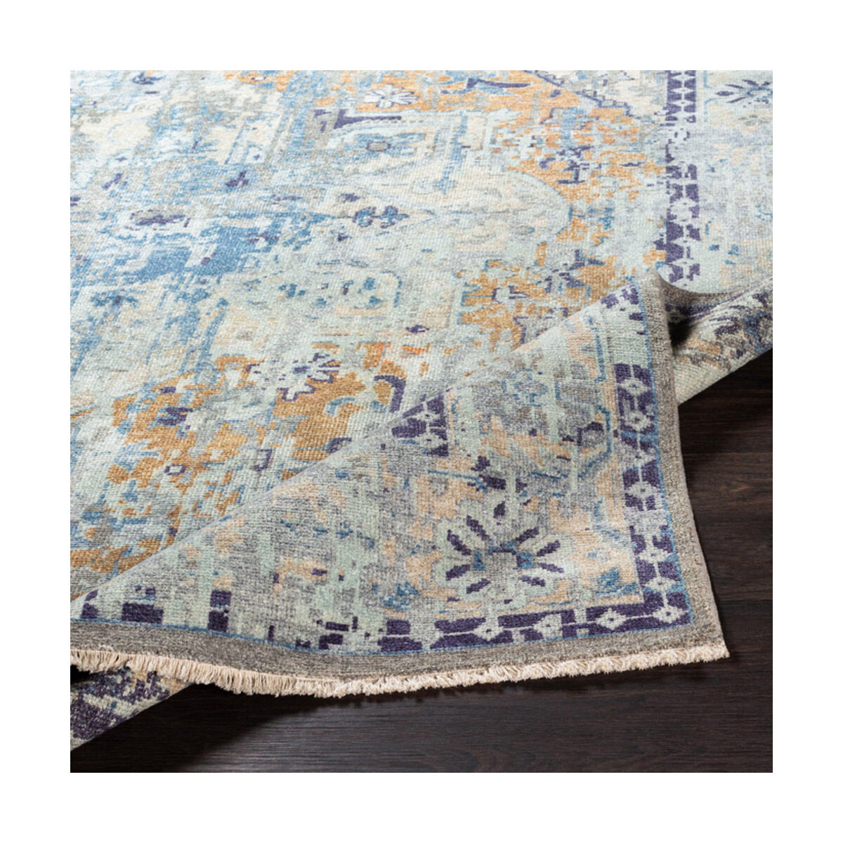 Cappadocia 66 X 42 inch Blue Rug in 4 X 6, Rectangle