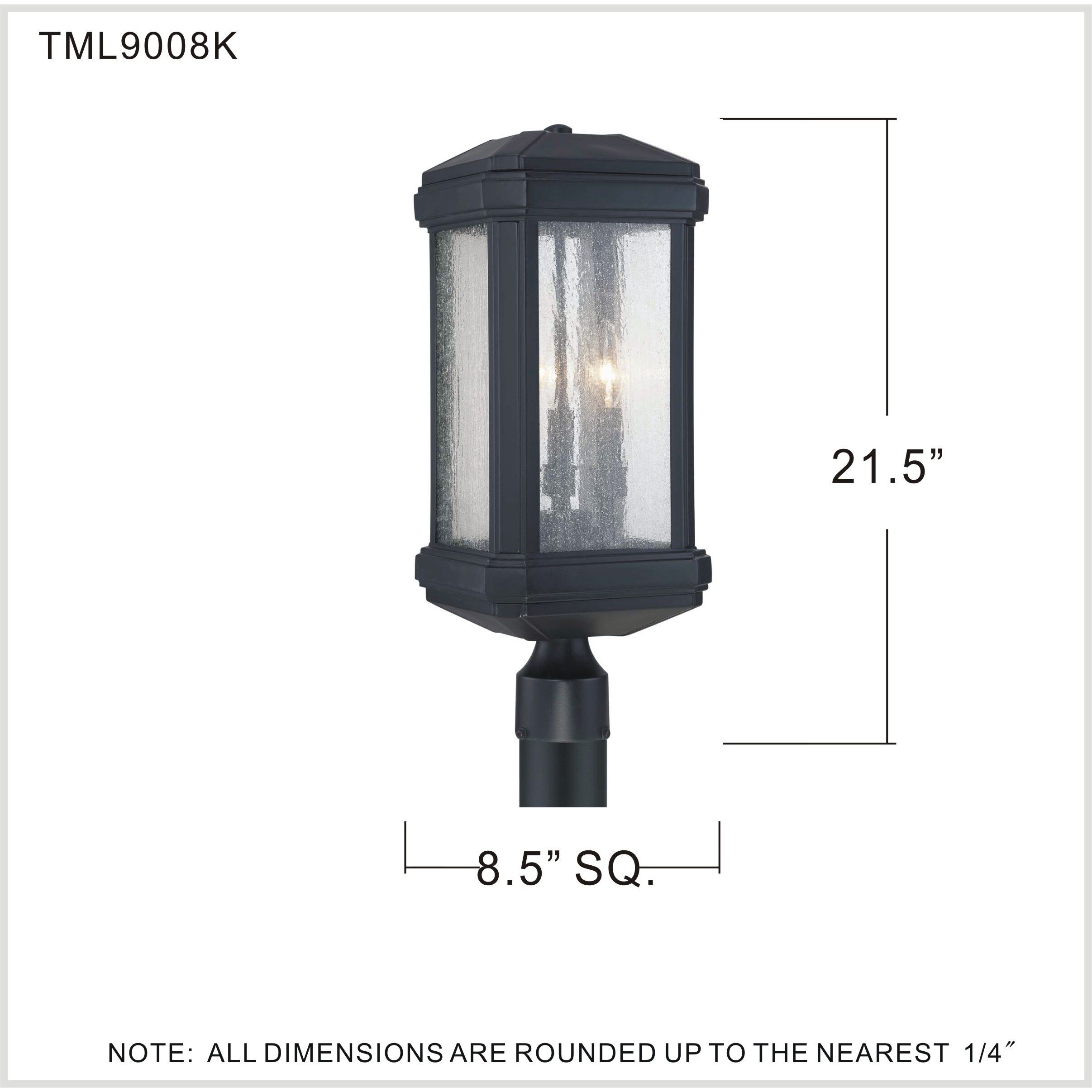 Trumbull 3 Light 21.5 inch Mystic Black Outdoor Post Mount