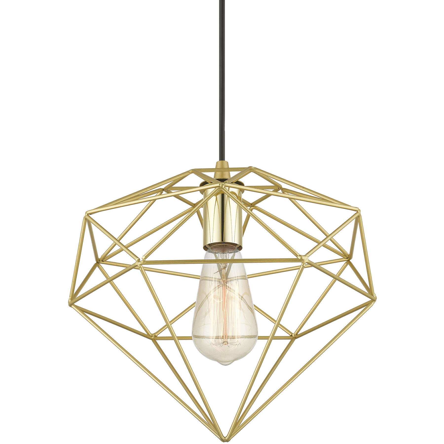 Knox 1 Light 11 inch Soft Gold with Polished Brass Accents Pendant Ceiling Light