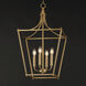 Clifton 4 Light 16 inch Natural Aged Brass Single Pendant Ceiling Light