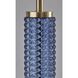Delilah 64.5 inch 150.00 watt Antique Brass and Blue Textured Glass Floor Lamp Portable Light