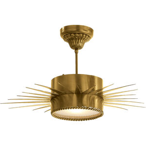Suzanne Kasler Soleil 1 Light 24 inch Hand-Rubbed Antique Brass Semi-Flush Mount Ceiling Light, Medium