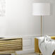 Maine 61 inch 100.00 watt Aged Brass Decorative Floor Lamp Portable Light in White