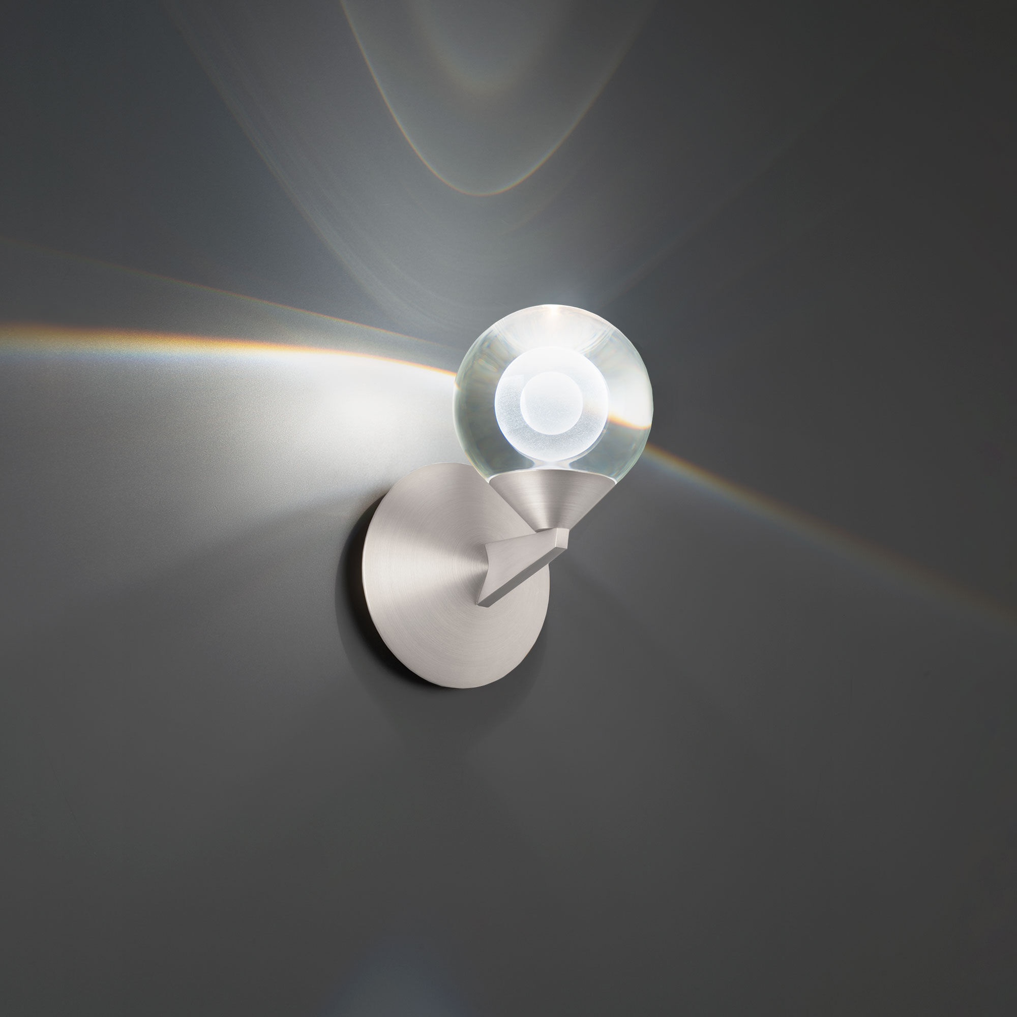 Double Bubble Wall Sconce Wall Light in 6in., Satin Nickel