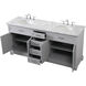 Americana 72 X 22 X 35 inch Grey Vanity Sink Set