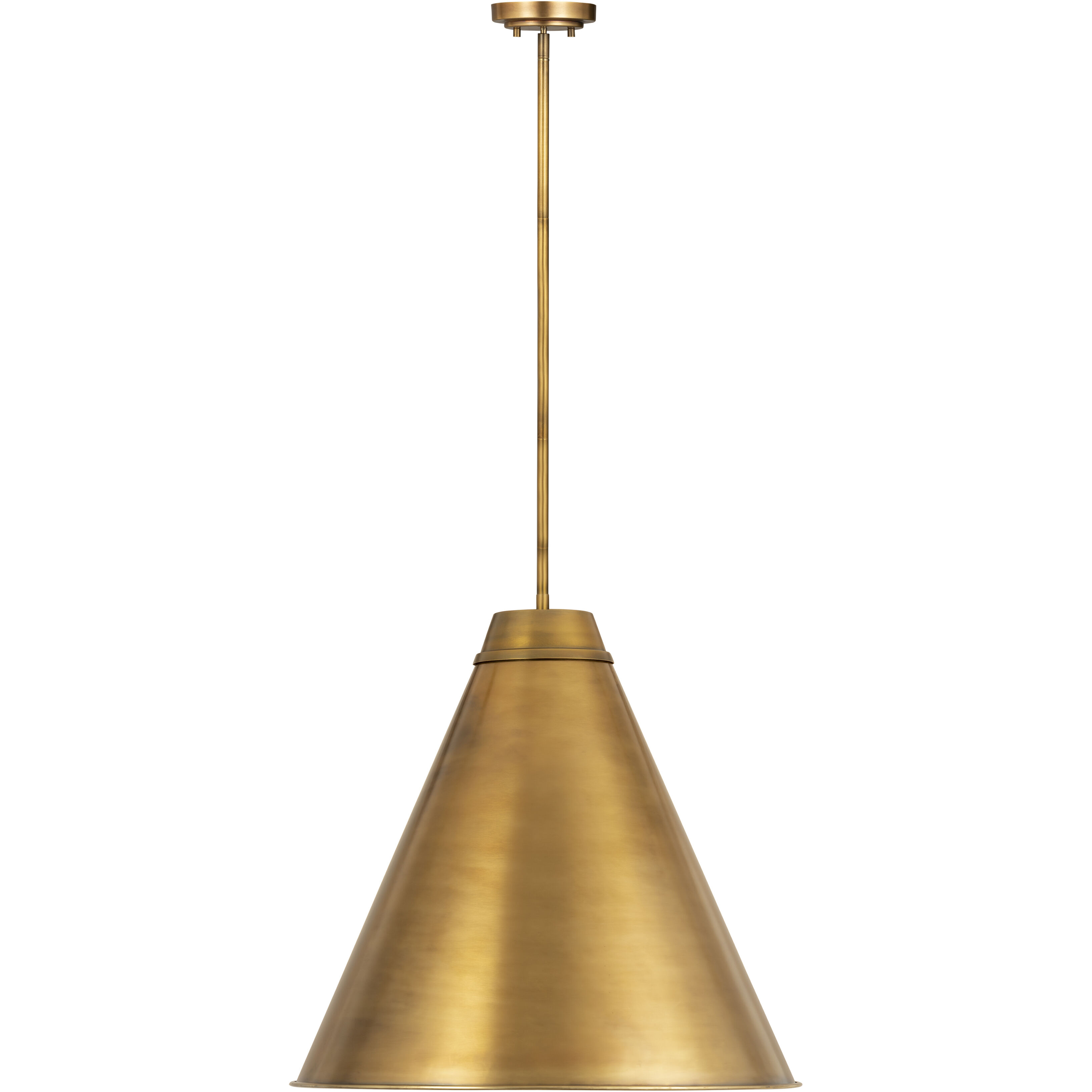 Eaton 1 Light 24 inch Rubbed Brass Pendant Ceiling Light