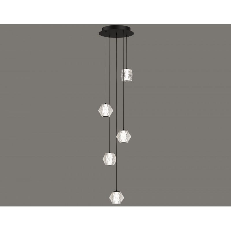 Beluga LED 13 inch Black Multi Port Pendant Ceiling Light