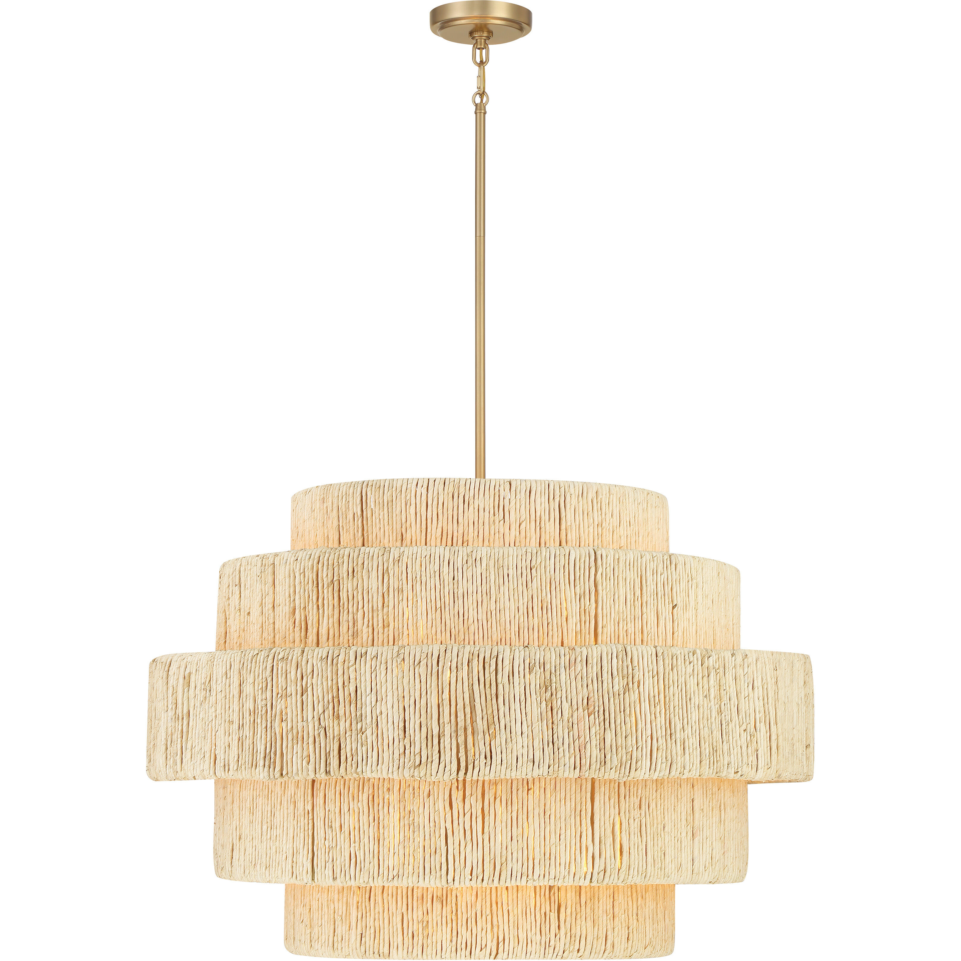 Caviana 6 Light 31 inch Signature Brass Pendant Ceiling Light