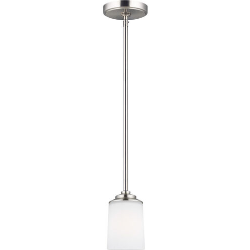 Kemal 1 Light 4 inch Brushed Nickel Mini-Pendant Ceiling Light