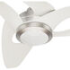 Inez 60 inch Brushed Nickel with Fresh White Blades Outdoor Ceiling Fan