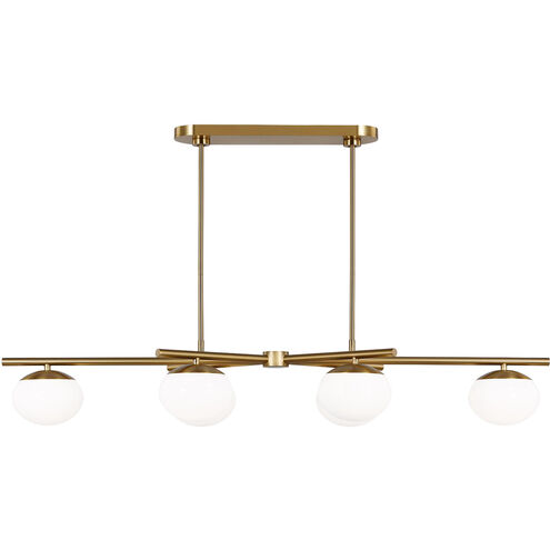 ED Ellen DeGeneres Lune 6 Light 49.63 inch Burnished Brass Linear Chandelier Ceiling Light