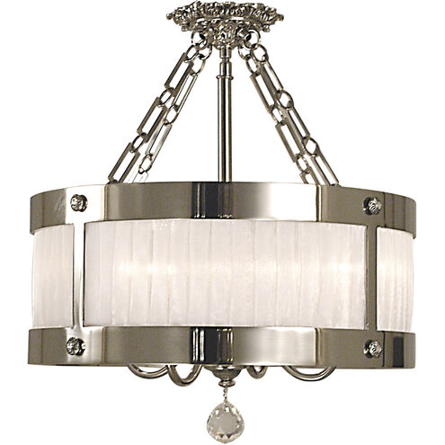 Astor 5 Light 24 inch Satin Brass Semi-Flush Mount Ceiling Light