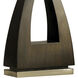 Trina 30 inch 9 watt Pecan and Brushed Nickel Table Lamp Portable Light