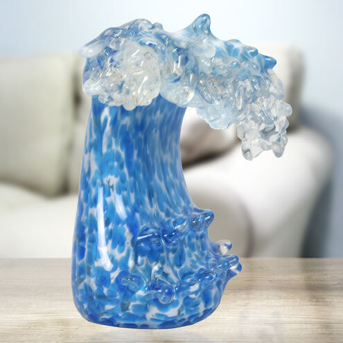 Laguna Wave 9 X 9 inch Handcrafted Art Glass Sculpture